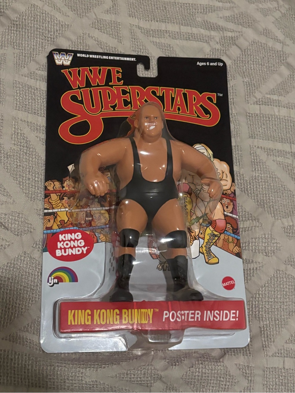 King Kong Bundy WWE Superstars LJN Wave 2 Action Figure Black Card New